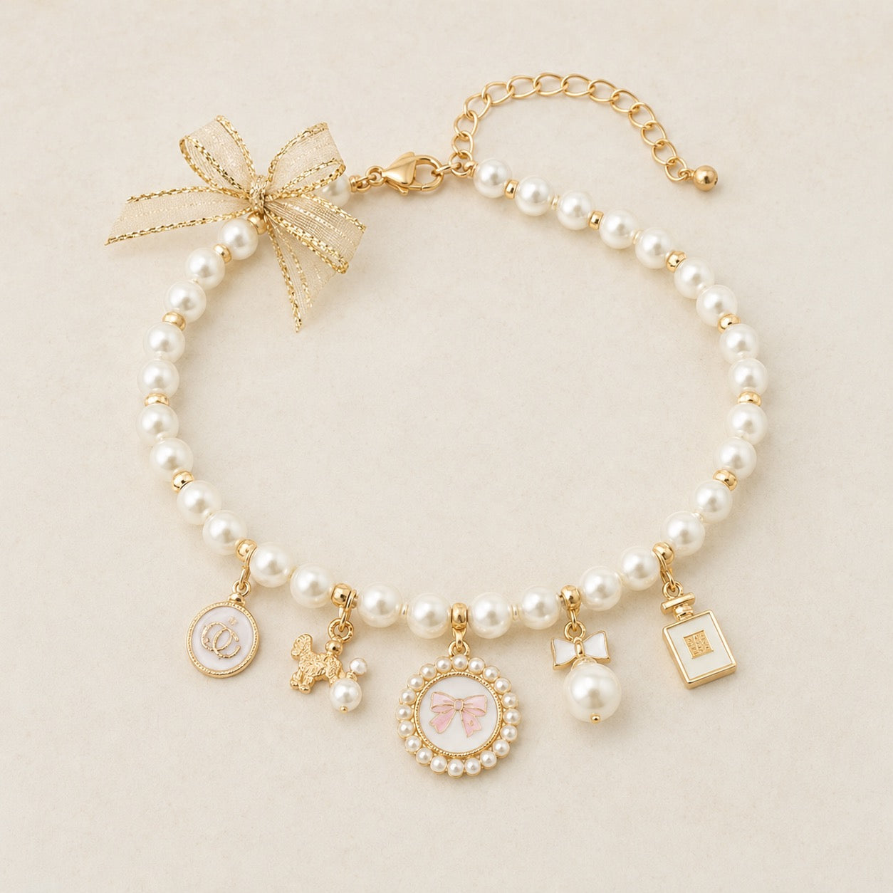 The Colette Pearl Charm Collar