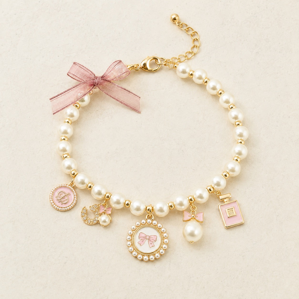 The Colette Pearl Charm Collar